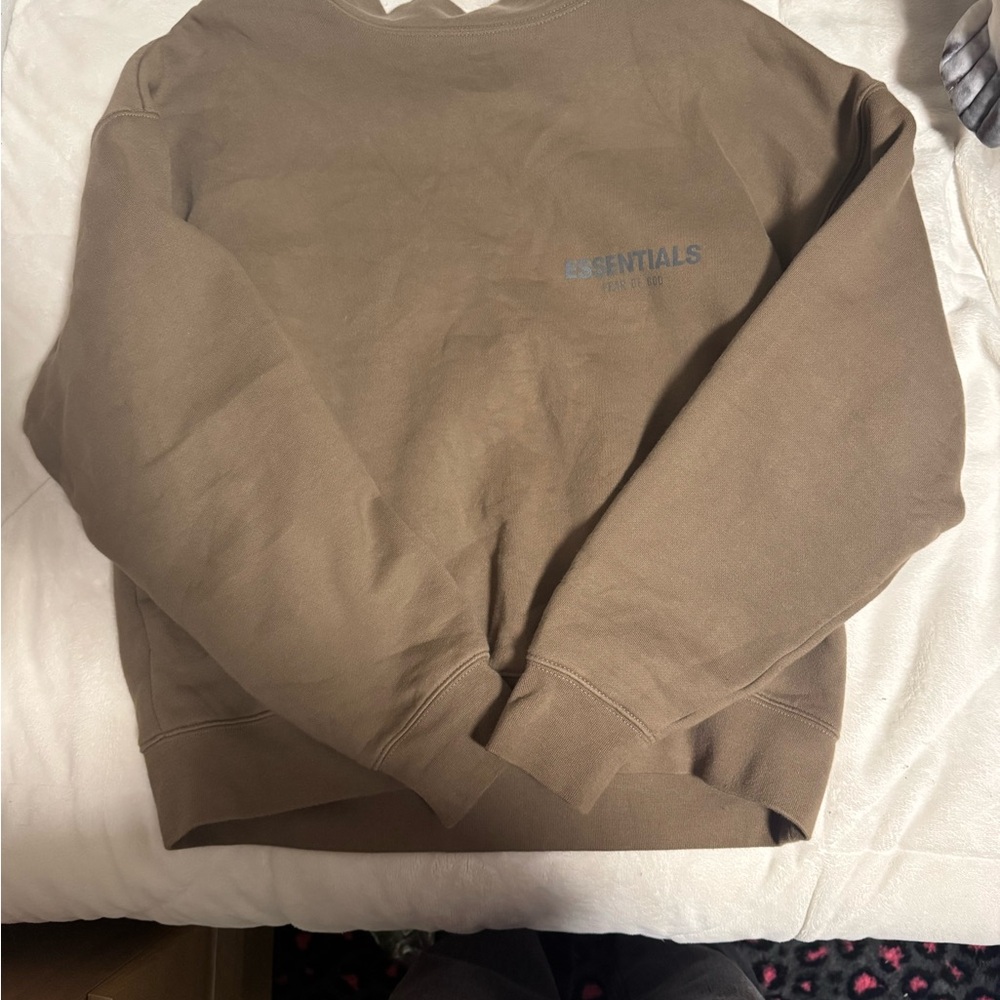 Fear of God Essentials Tan Crewneck Sweater